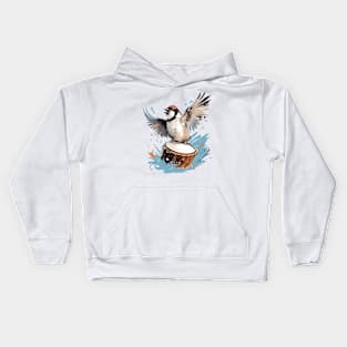 Sparrow And Drum Kids Hoodie